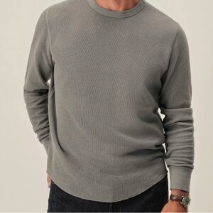 Buck Mason Men's Long Sleeve Tee in Gray
